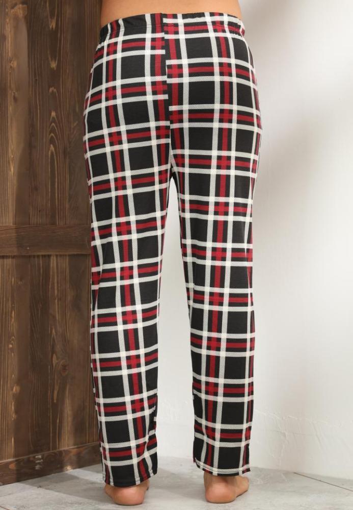 Pantaloni de Pijama ,Big Size ,Barbati,Culoare Negru cu Alb,Engros